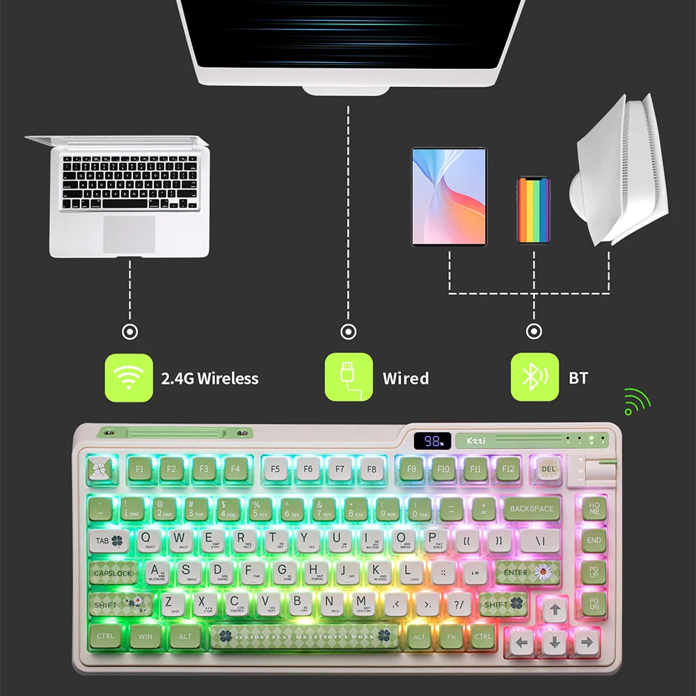 Teclado mecánico inalámbrico Bluetooth KZZI K75PRO