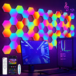 Lámpara de pared hexagonal inteligente RGB con cambio de color, luz ambiental nocturna personalizable